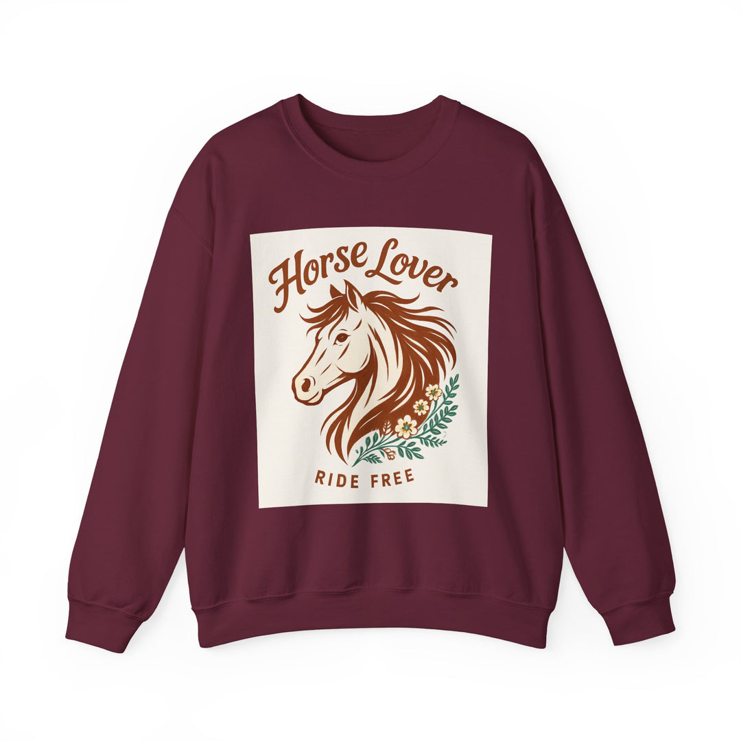 Cozy Horse Lover Sweatshirt, Equine Enthusiast Apparel, Perfect Gift for Equestrians, Casual Comfort, Horseback Riding Fashion