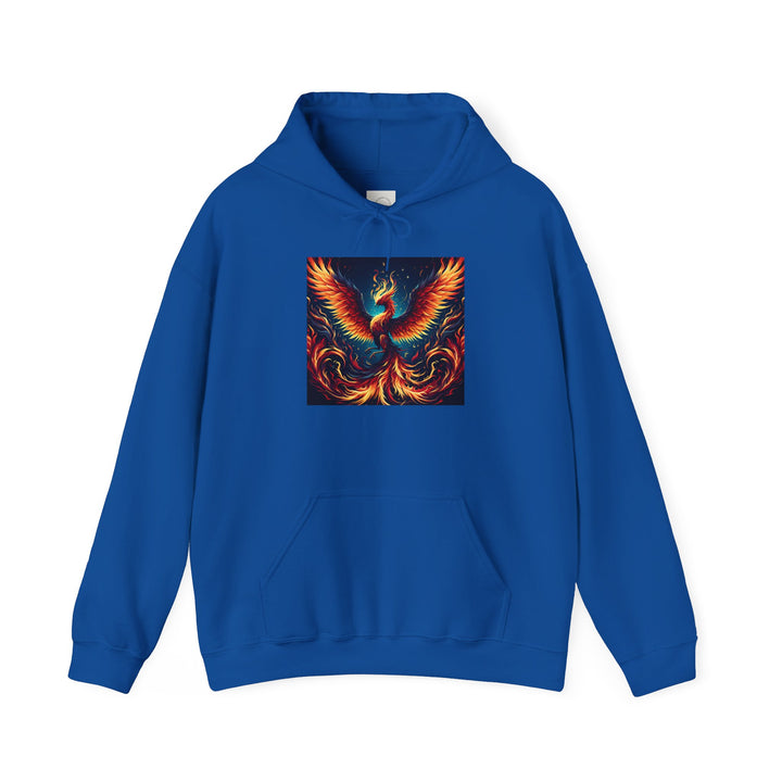 Vibrant Phoenix Graphic Hoodie, Cozy Spiritual Sweatshirt, Unisex Casual Apparel, Perfect Gift for All Occasions, Warm Layering Piece