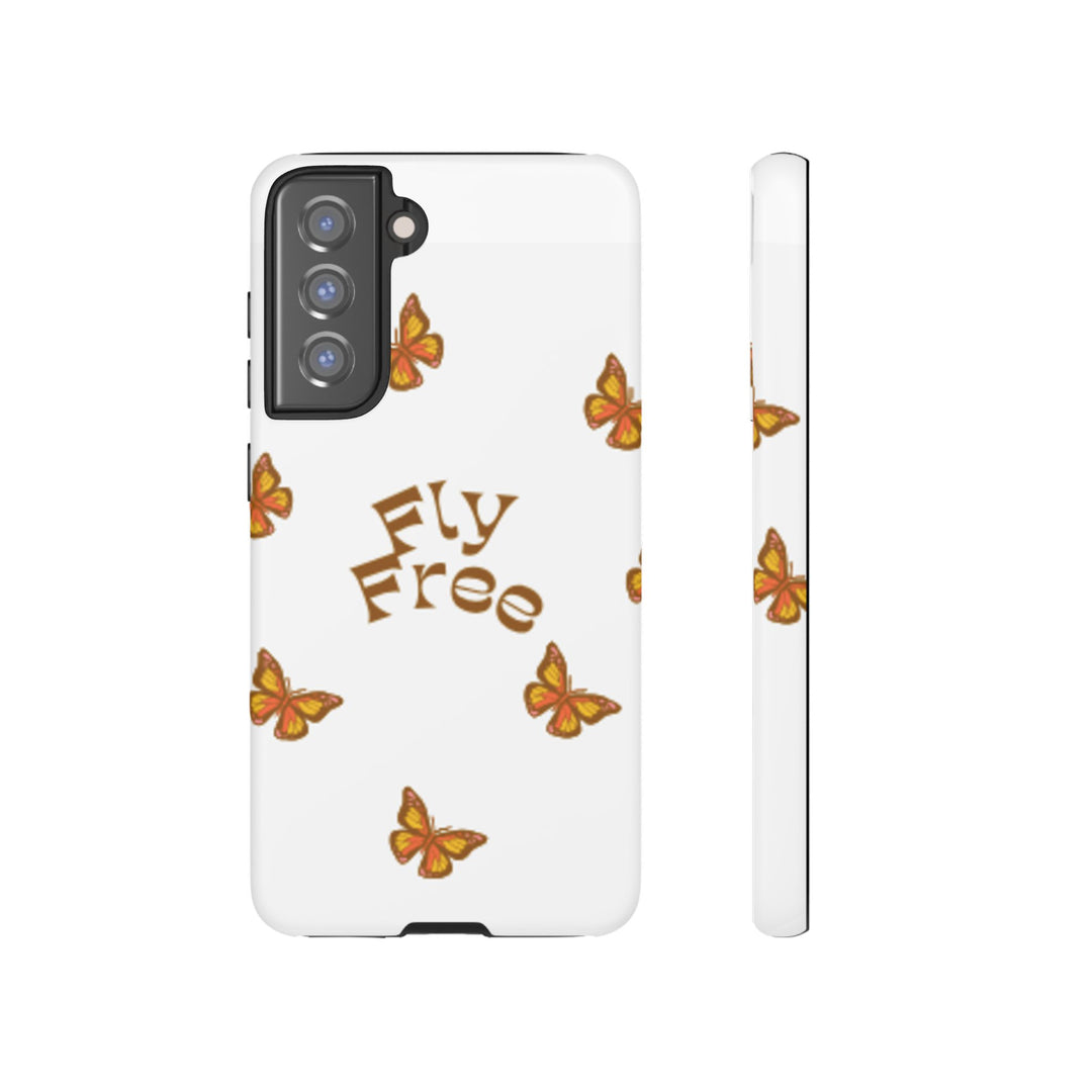Stylish Phone Case | 'Fly Free' Butterfly Design | Unique Tough Cases