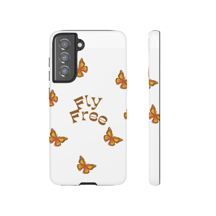Stylish Phone Case | 'Fly Free' Butterfly Design | Unique Tough Cases