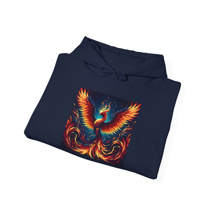 Vibrant Phoenix Graphic Hoodie, Cozy Spiritual Sweatshirt, Unisex Casual Apparel, Perfect Gift for All Occasions, Warm Layering Piece