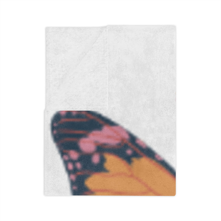 Inspirational Floral Butterfly Blanket - Velveteen Microfiber Soft Throw