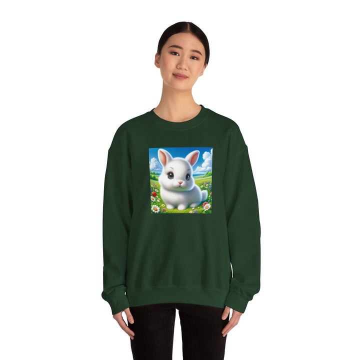 Cute Bunny Design Crewneck Sweatshirt, Cozy Sweatshirt, Spring Fashion, Easter Gift, Unisex Pullover, Animal Lover Apparel