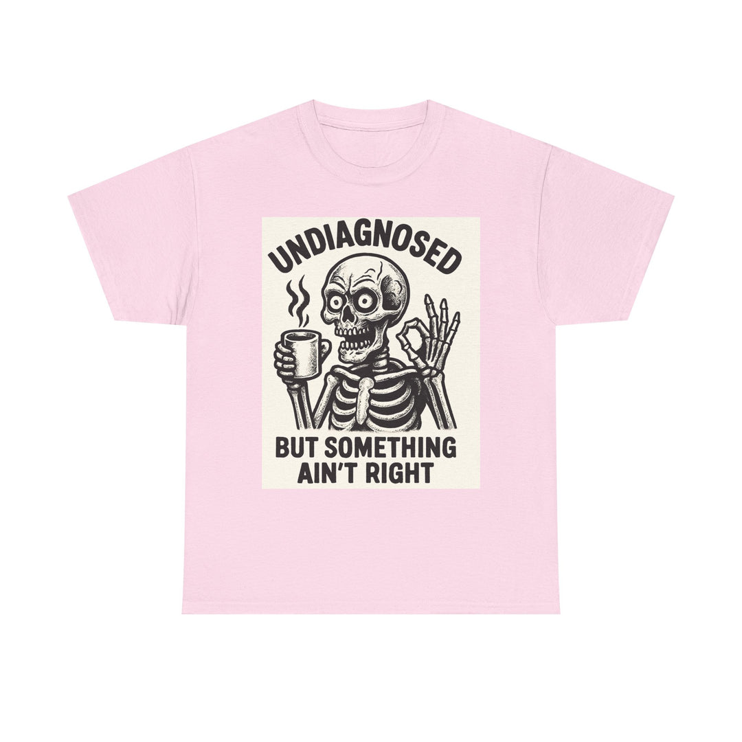 Unisex Heavy Cotton Tee with Skeleton Design - Perfect for Halloween, Gifting, Casual Wear, Party