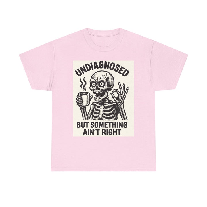 Unisex Heavy Cotton Tee with Skeleton Design - Perfect for Halloween, Gifting, Casual Wear, Party