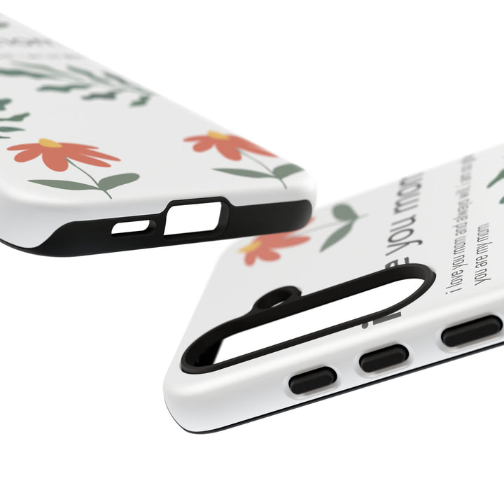 Floral Phone Case - "I Love You Mom" Design