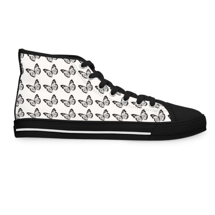 Butterfly Print High Top Sneakers for Women - Stylish and Trendy Footwear