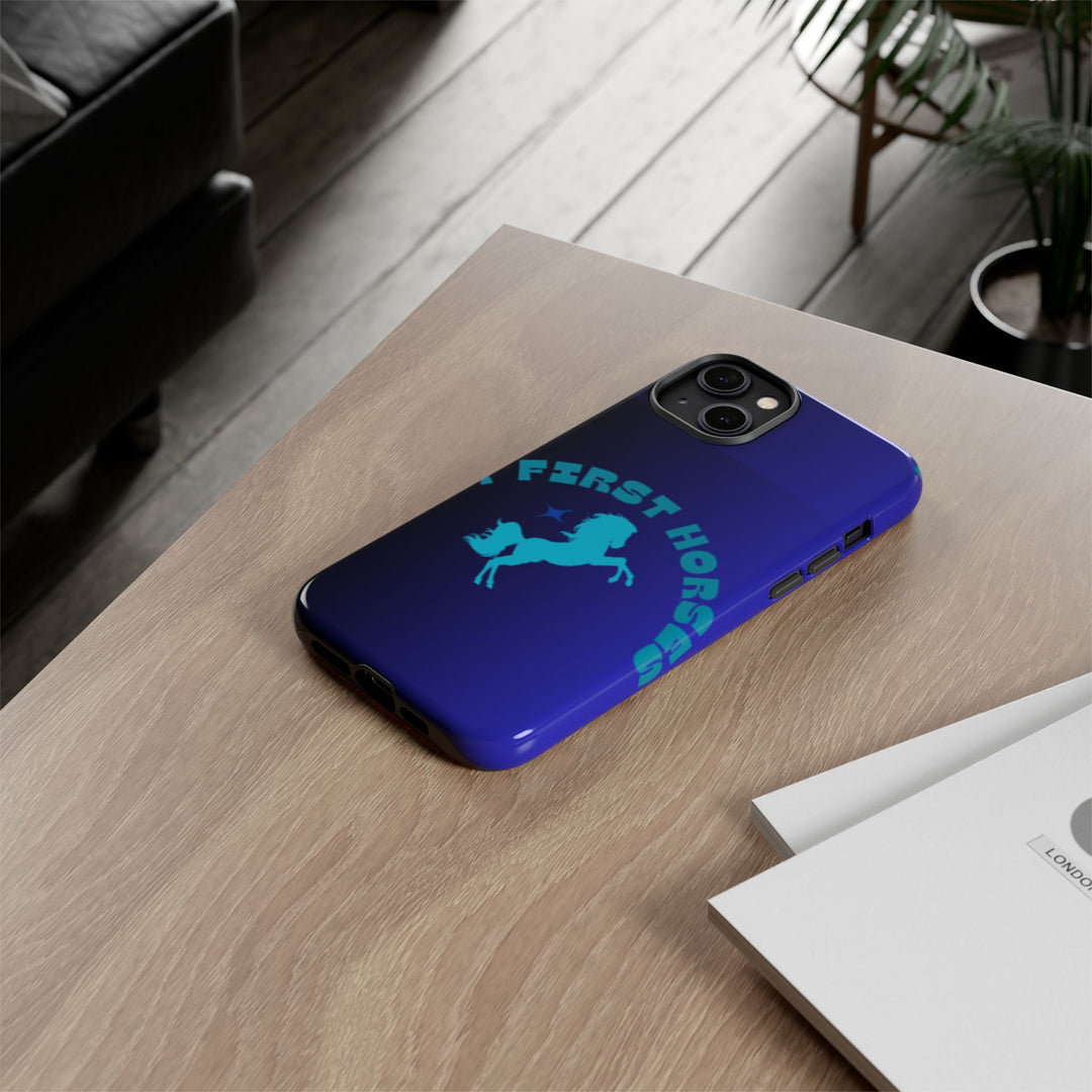 But First Horses Phone Case – Durable Tough Case for Horse Lovers