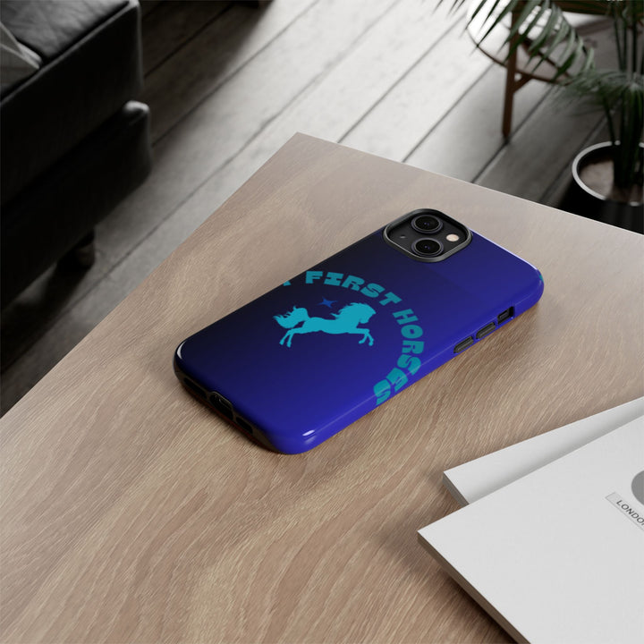 But First Horses Phone Case – Durable Tough Case for Horse Lovers