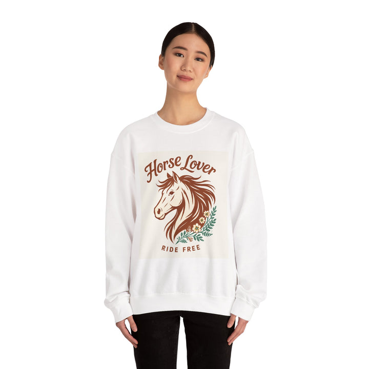 Cozy Horse Lover Sweatshirt, Equine Enthusiast Apparel, Perfect Gift for Equestrians, Casual Comfort, Horseback Riding Fashion
