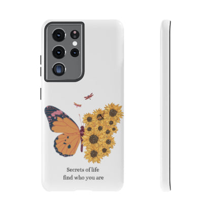 Butterfly & Sunflower Phone Case - "Secrets of Life" Design
