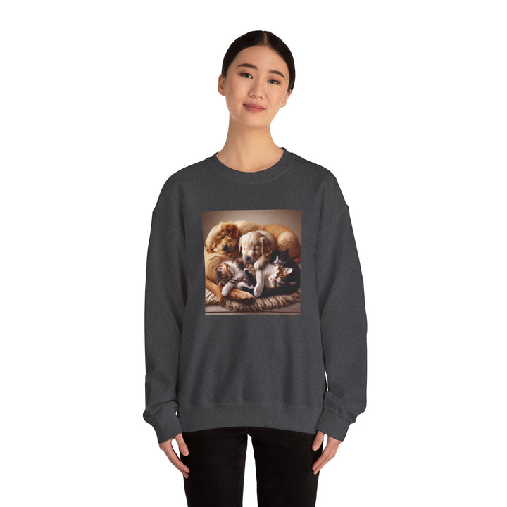 Cozy Pet Lovers' Crewneck Sweatshirt | Cute Dog Design | Gift for Animal Lovers | Comfy Pullover | Birthday or Holiday Gift
