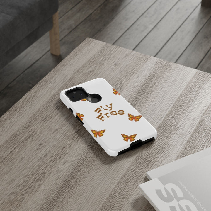 Stylish Phone Case | 'Fly Free' Butterfly Design | Unique Tough Cases
