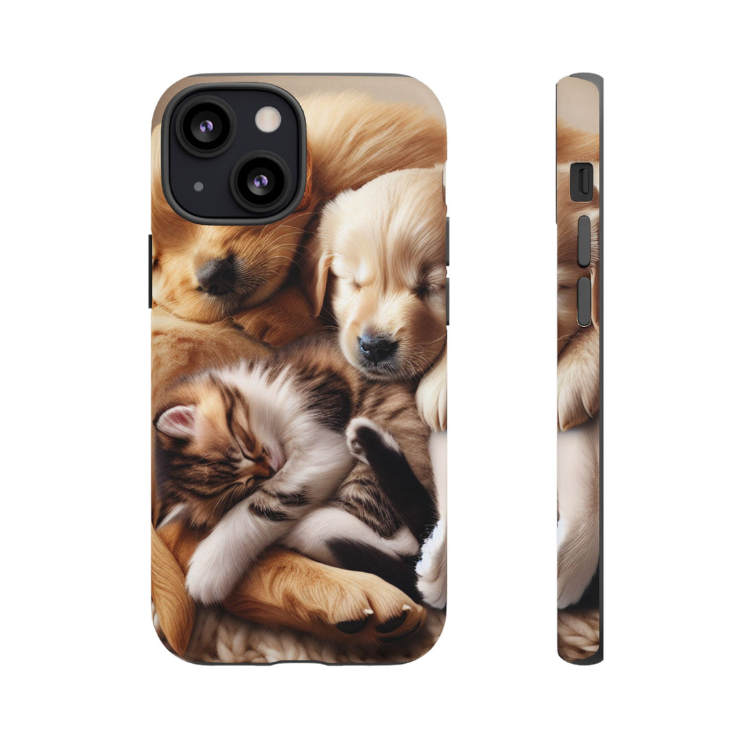 Cute Pets Phone Case - Adorable Dog and Cat Design for Animal Lovers