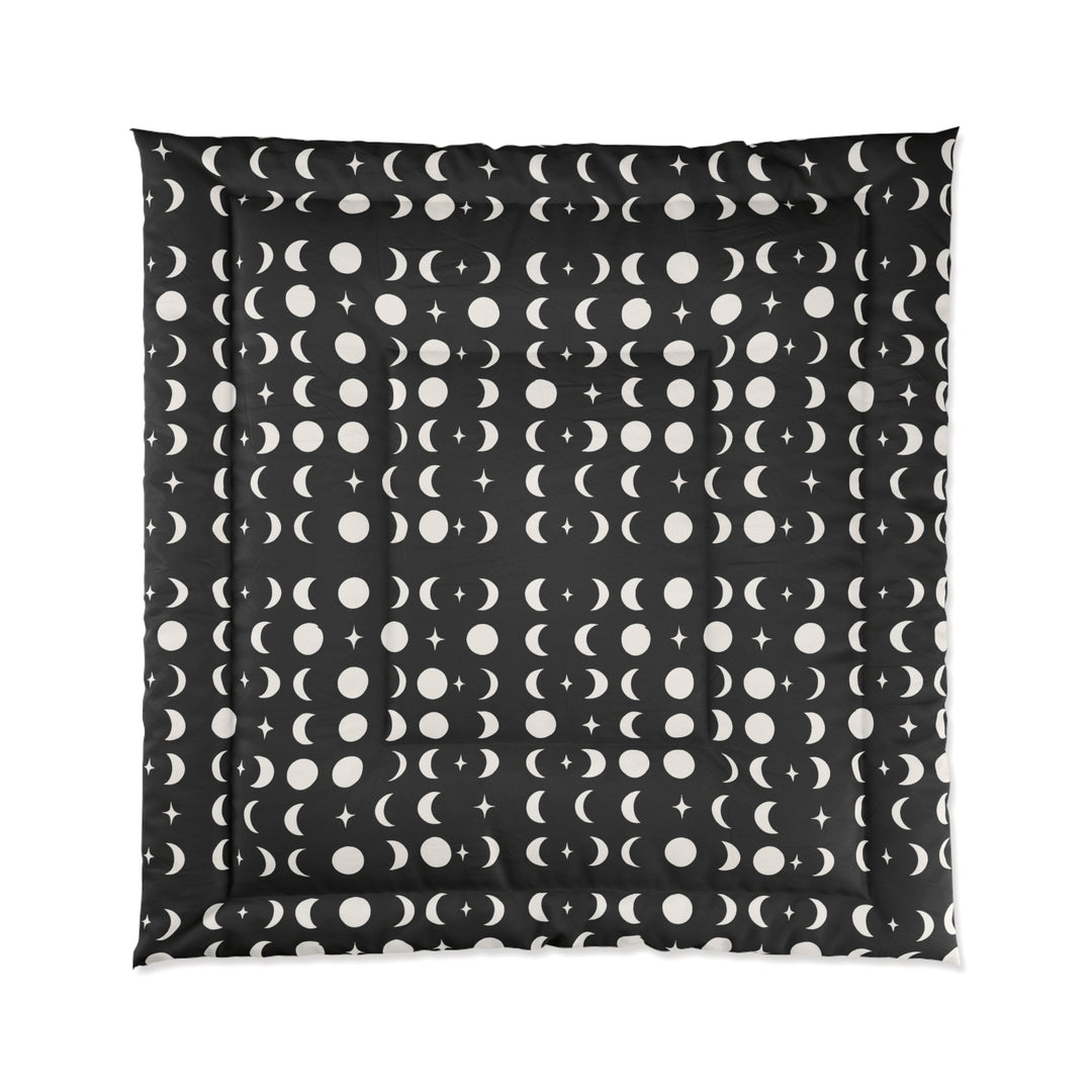 Elegant Moon Phases Comforter, Cozy Blanket for Home Decor, Bedroom Accessories, Celestial Gift, All-Season Quilt