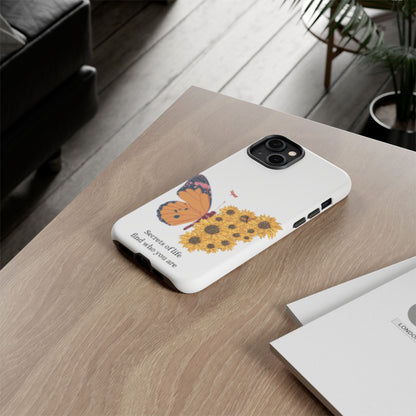 Butterfly & Sunflower Phone Case - "Secrets of Life" Design