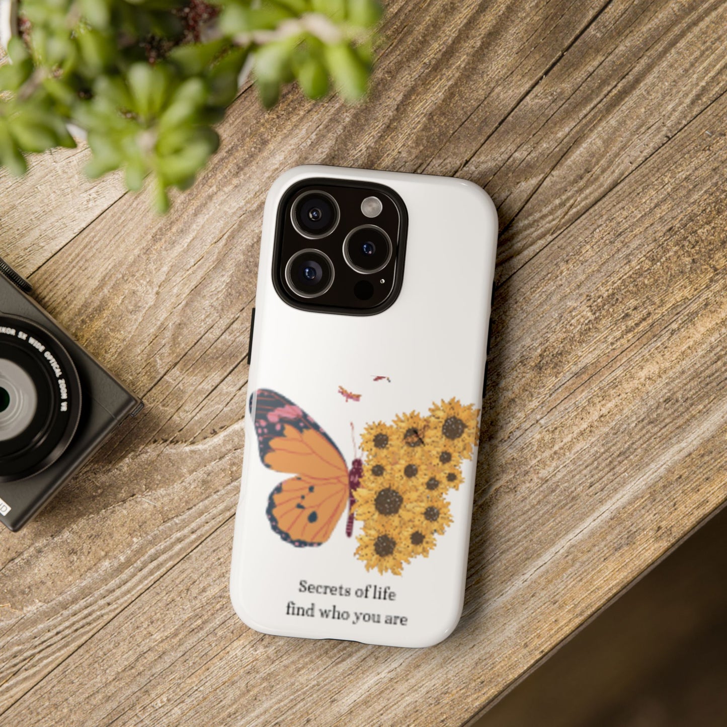 Butterfly & Sunflower Phone Case - "Secrets of Life" Design