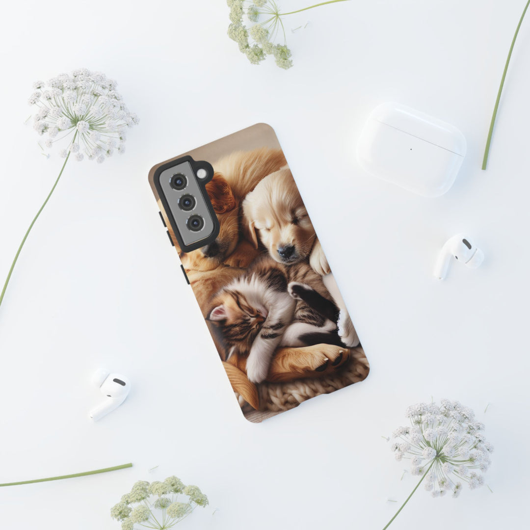 Cute Pets Phone Case - Adorable Dog and Cat Design for Animal Lovers