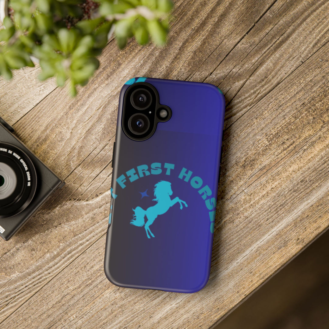 But First Horses Phone Case – Durable Tough Case for Horse Lovers