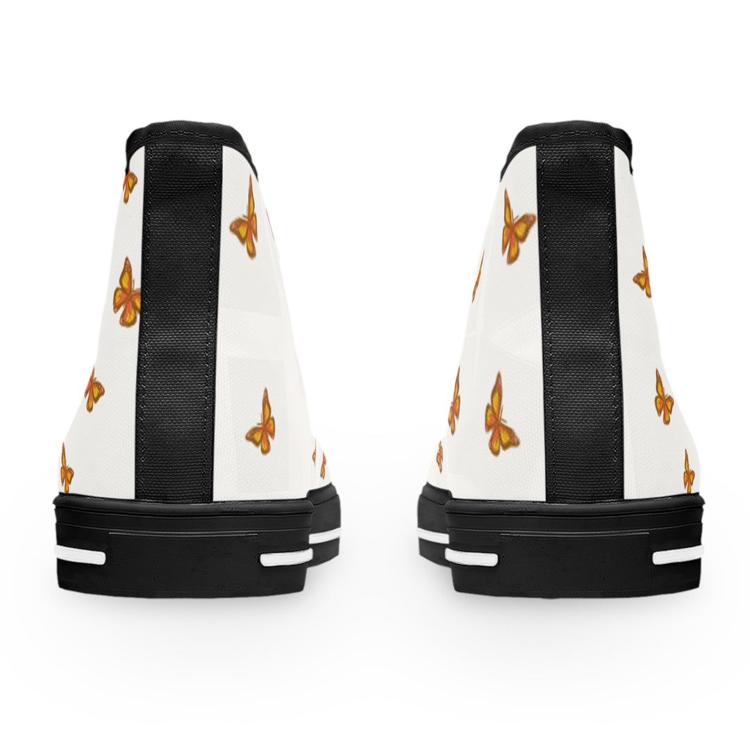 Butterfly High Top Sneakers for Women - Stylish and Fun Footwear