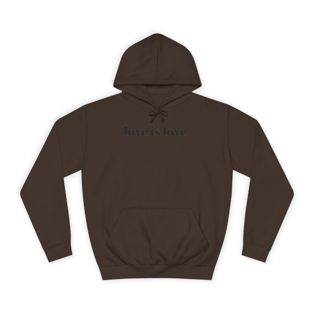 Unisex Love is Love Hoodie - Rainbow College Sweatshirt for Pride, LGBTQ+, Everyday Wear, Gift, Casual Style