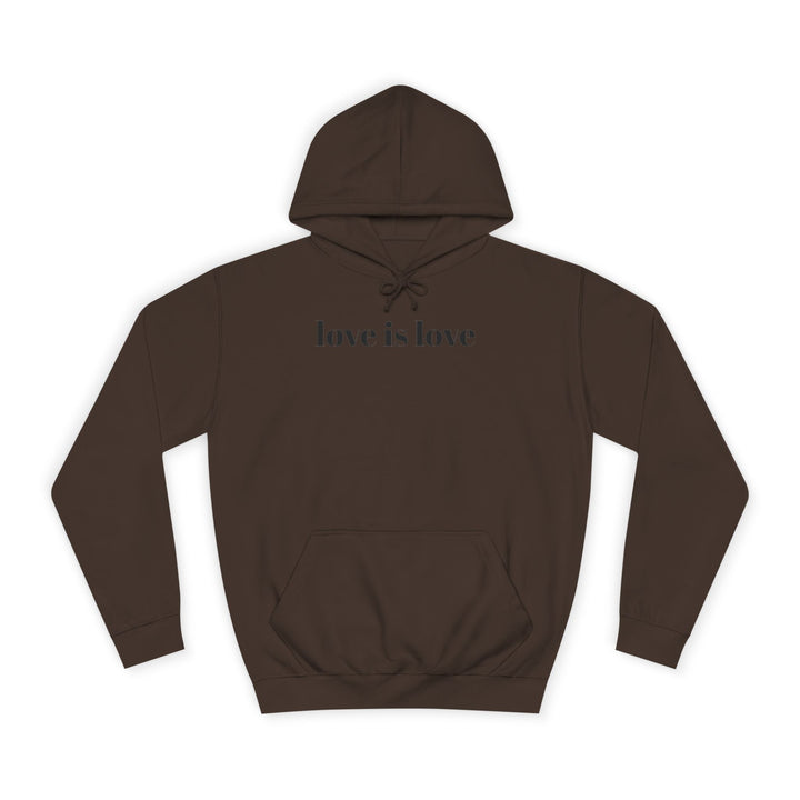 Unisex Love is Love Hoodie - Rainbow College Sweatshirt for Pride, LGBTQ+, Everyday Wear, Gift, Casual Style