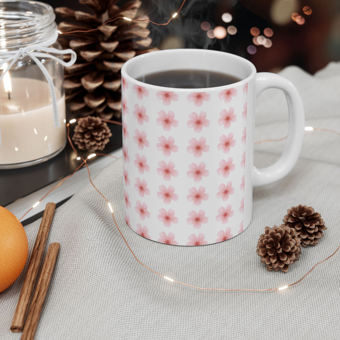 Blossom Print Ceramic Mug | Floral Coffee Cup | 11oz & 15oz