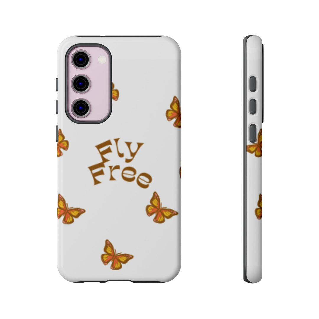 Stylish Phone Case | 'Fly Free' Butterfly Design | Unique Tough Cases