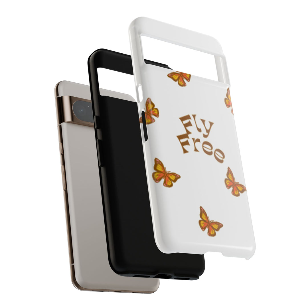 Stylish Phone Case | 'Fly Free' Butterfly Design | Unique Tough Cases