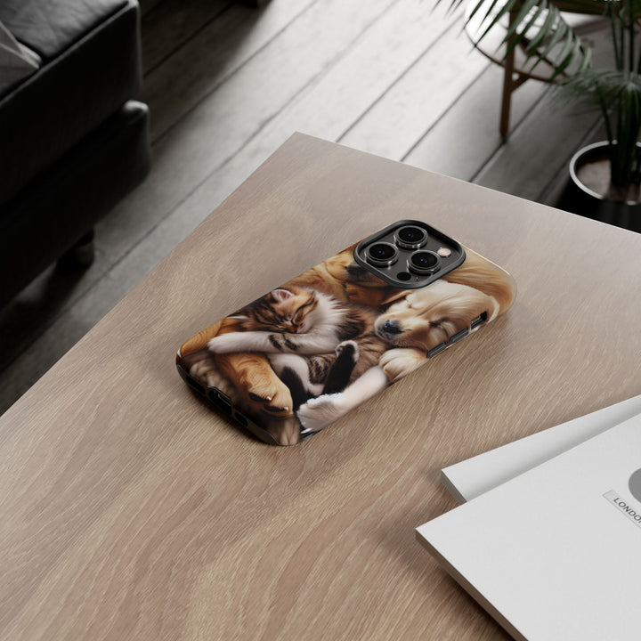 Cute Pets Phone Case - Adorable Dog and Cat Design for Animal Lovers