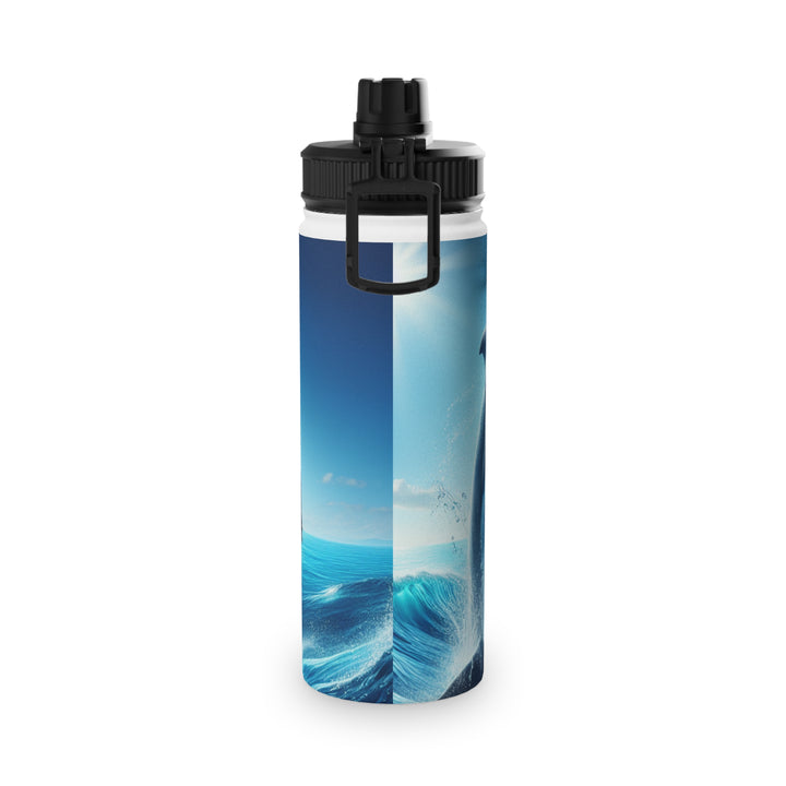 Dolphin Splash Stainless Steel Water Bottle, Perfect for Athletes, Ocean Lovers, Eco-Friendly Gift, Summer Adventure, Hydration on-the-go