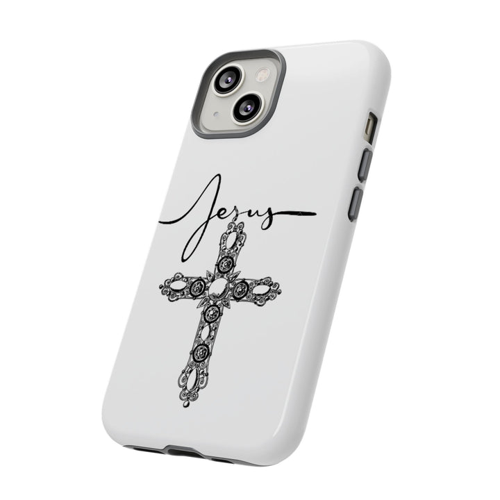 Stylish Tough Case with Jesus Design - Faith-Inspired Phone Cover, Christian Gift, Custom Phone Accessory, Unique Cell Phone Case