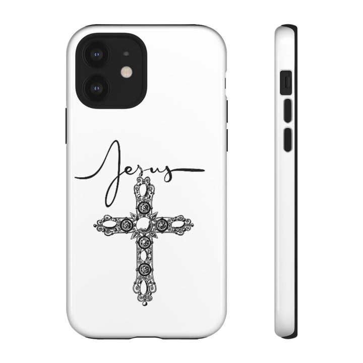 Stylish Tough Case with Jesus Design - Faith-Inspired Phone Cover, Christian Gift, Custom Phone Accessory, Unique Cell Phone Case