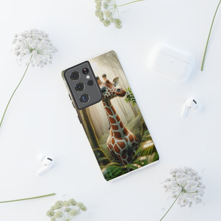 Giraffe Tough Phone Case - Cute Animal Design for Nature Lovers