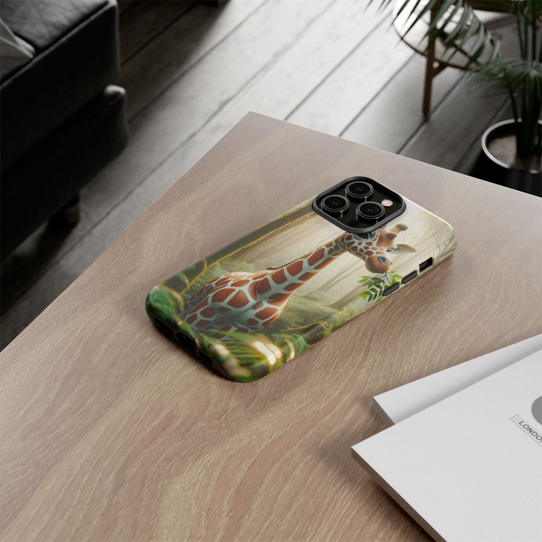 Giraffe Tough Phone Case - Cute Animal Design for Nature Lovers
