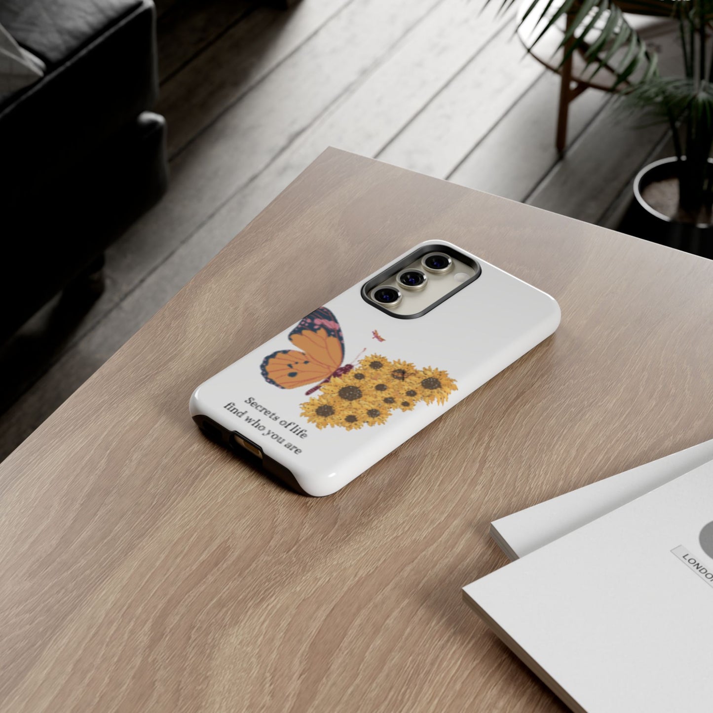 Butterfly & Sunflower Phone Case - "Secrets of Life" Design