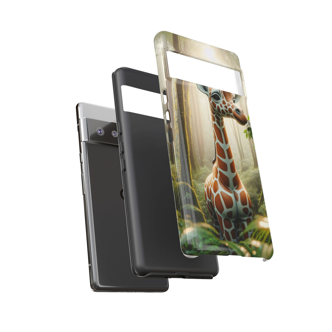 Giraffe Tough Phone Case - Cute Animal Design for Nature Lovers