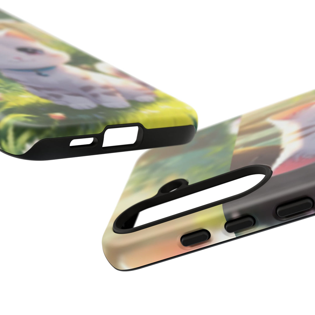 Cute Ai Cat Phone Case - Tough Protection with Floral Design for Cat Lovers