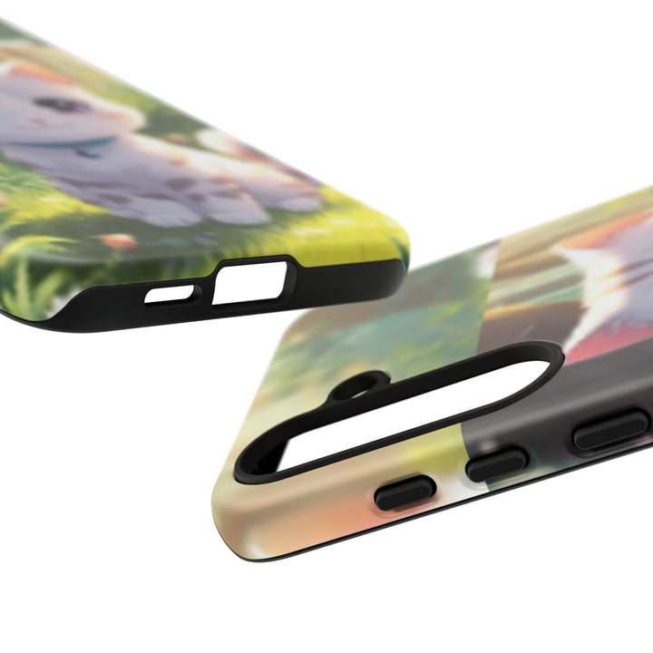 Cute Ai Cat Phone Case - Tough Protection with Floral Design for Cat Lovers