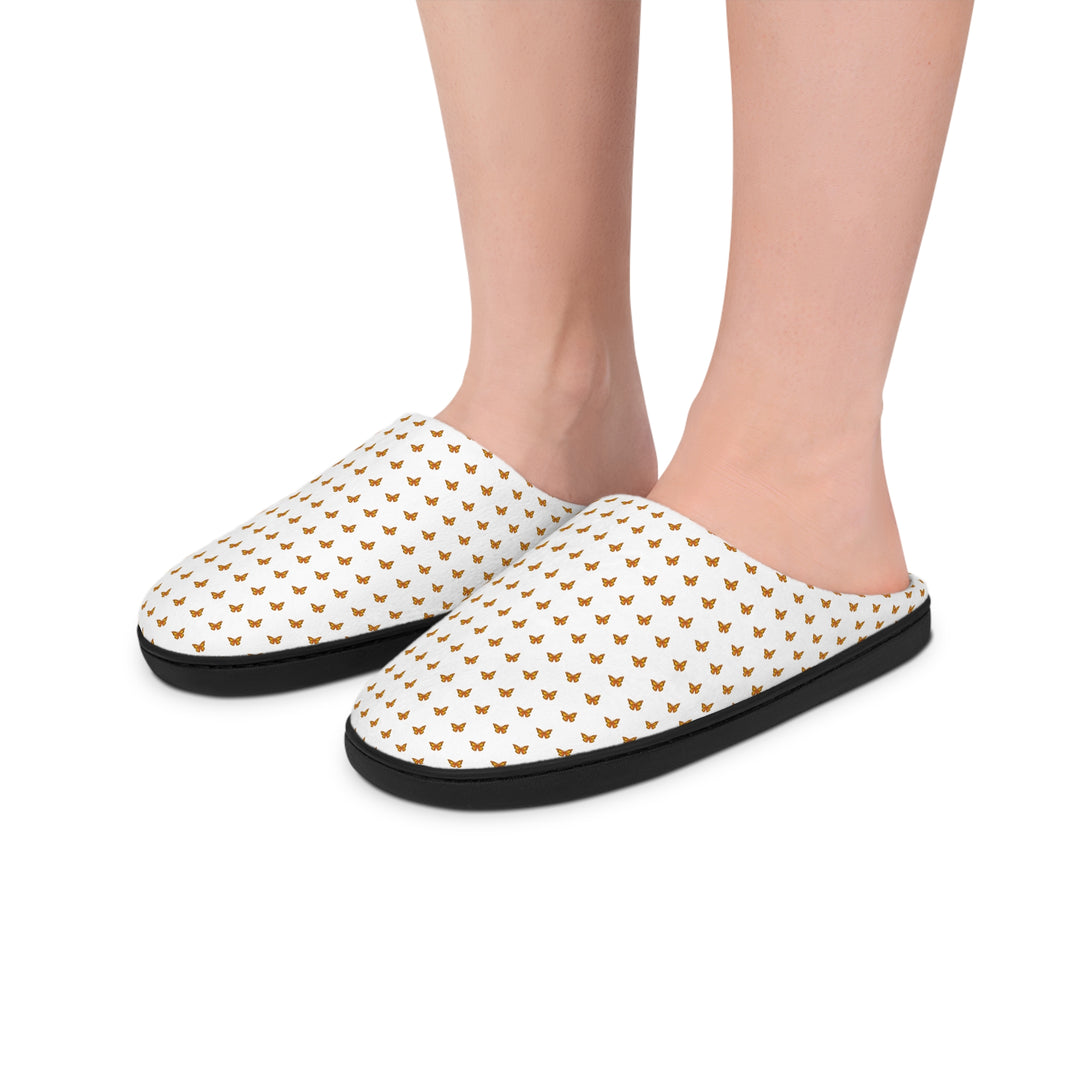 Cozy Women&#039;s Indoor Slippers with Gold Star Pattern - Perfect for Relaxing at Home