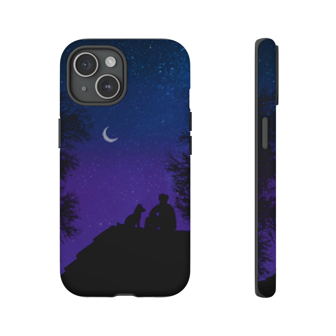 Starry Night Phone Case for Dog Lovers