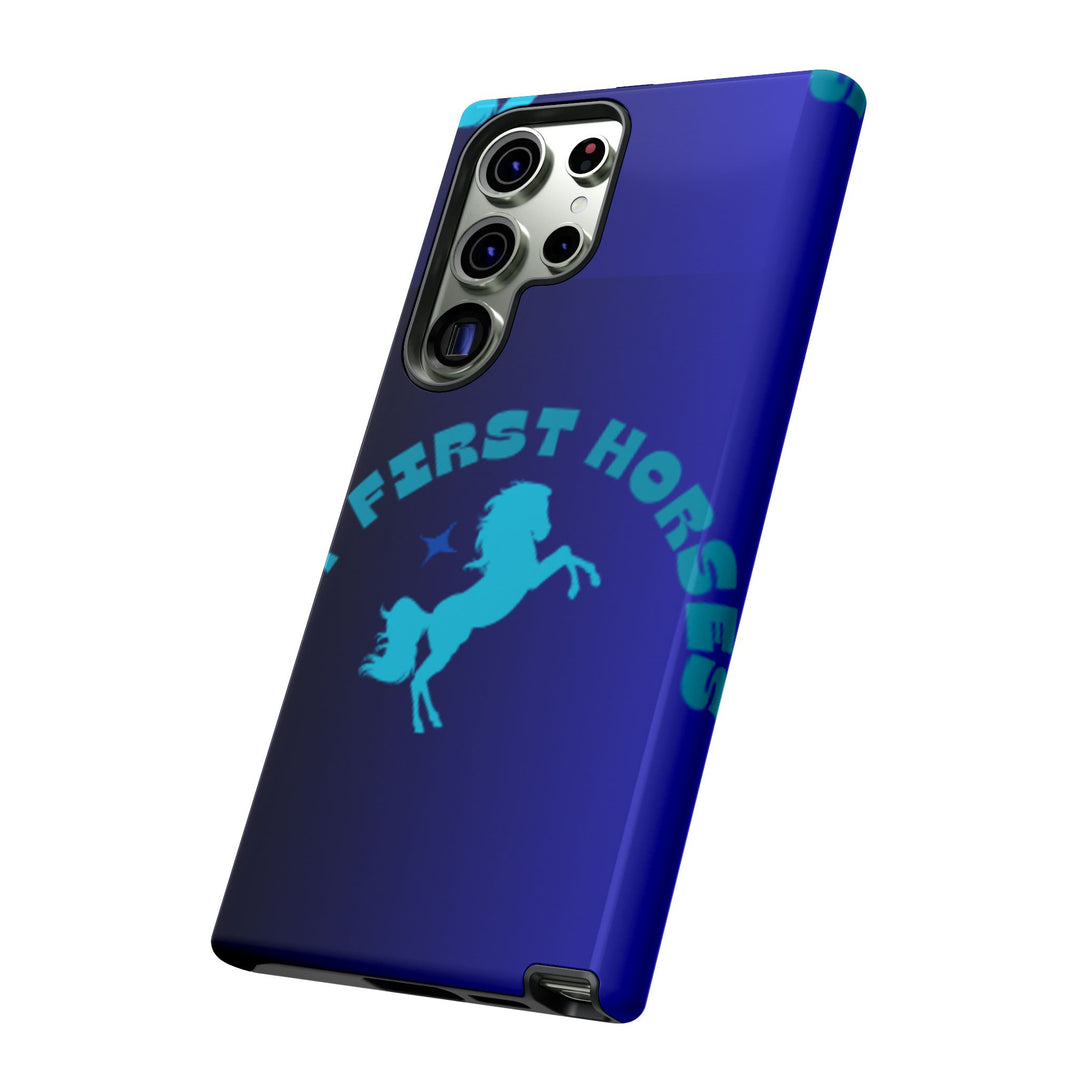 But First Horses Phone Case – Durable Tough Case for Horse Lovers