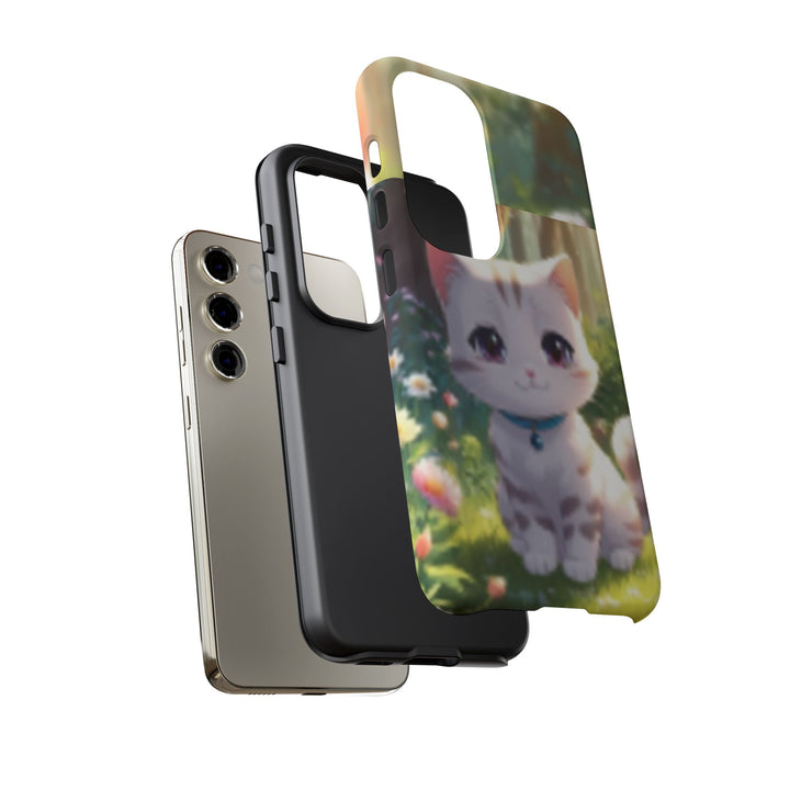 Cute Ai Cat Phone Case - Tough Protection with Floral Design for Cat Lovers