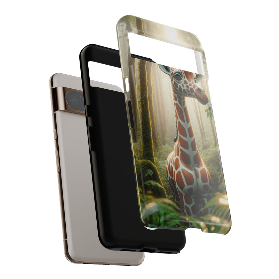 Giraffe Tough Phone Case - Cute Animal Design for Nature Lovers