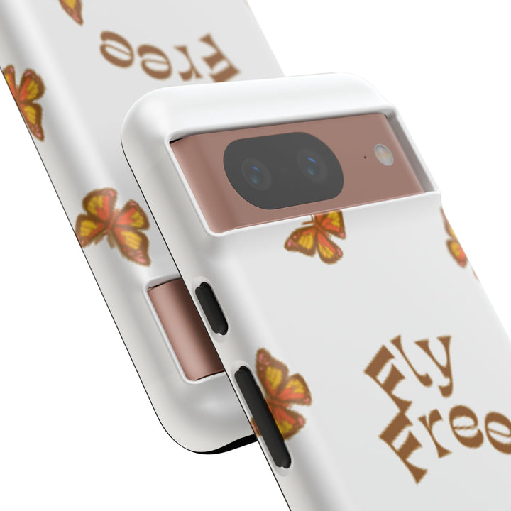 Stylish Phone Case | 'Fly Free' Butterfly Design | Unique Tough Cases