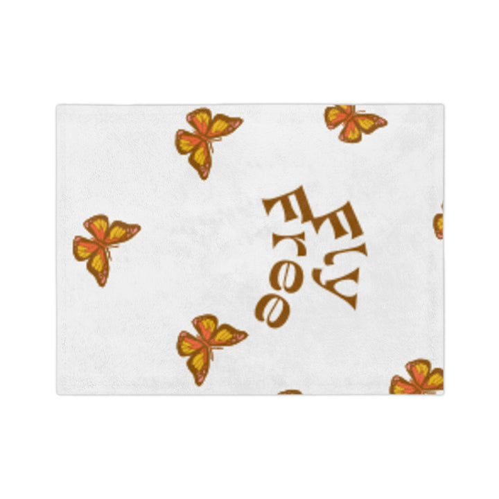Fly Free Velveteen Microfiber Blanket - Cozy Butterfly Throw for Comfort & Inspiration