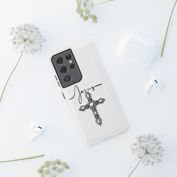 Stylish Tough Case with Jesus Design - Faith-Inspired Phone Cover, Christian Gift, Custom Phone Accessory, Unique Cell Phone Case