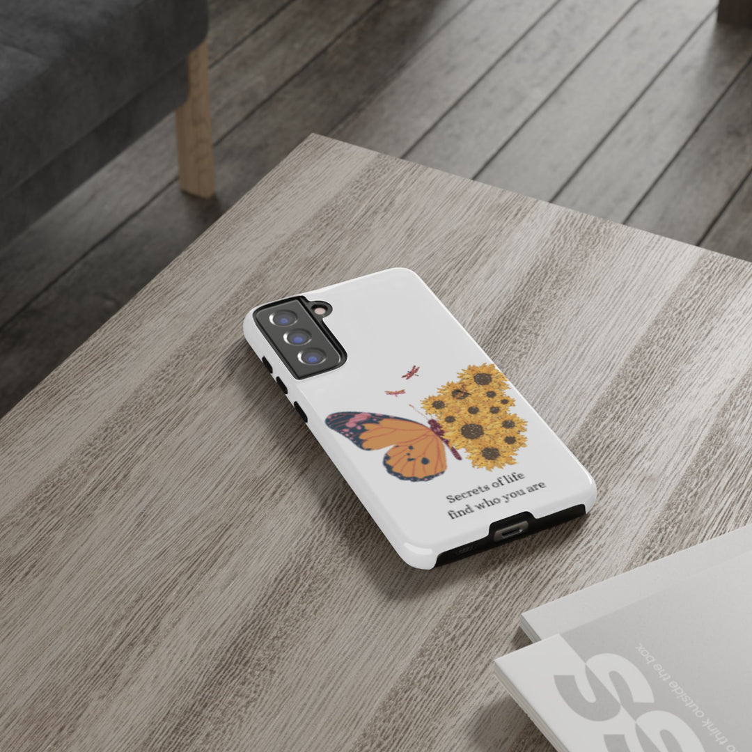 Butterfly & Sunflower Phone Case - "Secrets of Life" Design