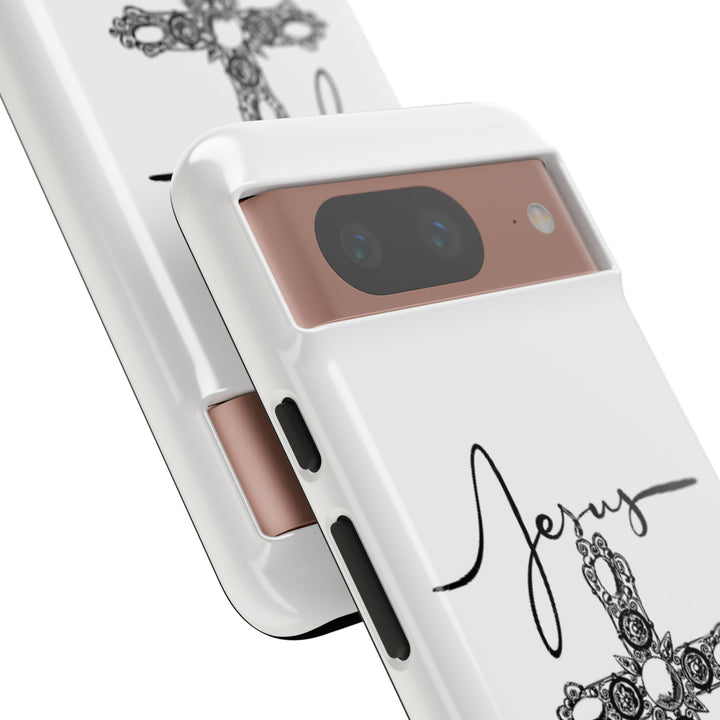 Stylish Tough Case with Jesus Design - Faith-Inspired Phone Cover, Christian Gift, Custom Phone Accessory, Unique Cell Phone Case