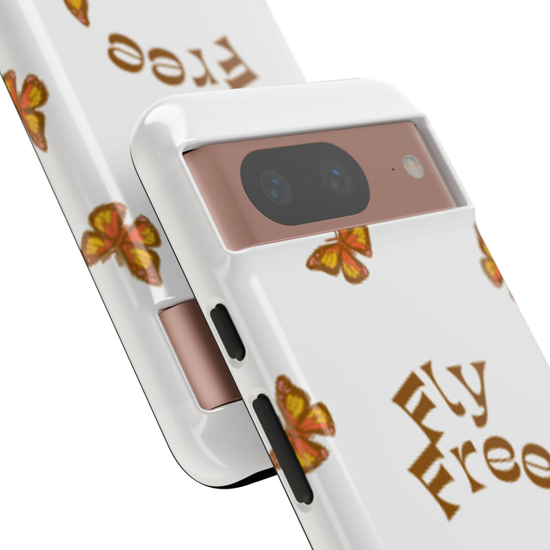 Stylish Phone Case | 'Fly Free' Butterfly Design | Unique Tough Cases